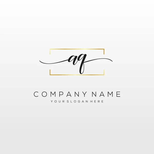 Initial Letter Handwriting Logo Hand Drawn Template Vector — Stock Vector