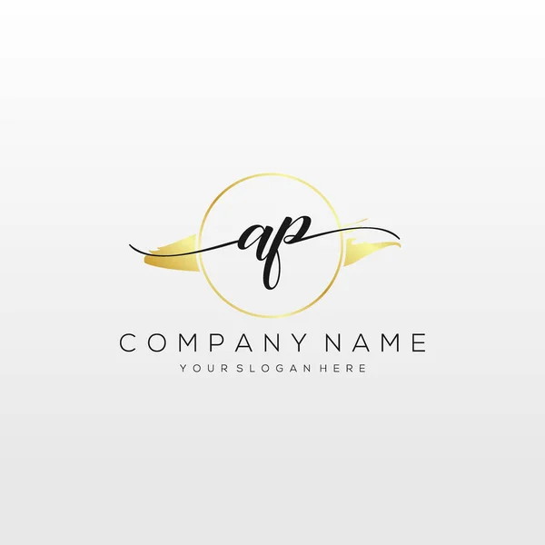 Initial Letter Handschrift Logo Met Hand Getekend Template Vector — Stockvector