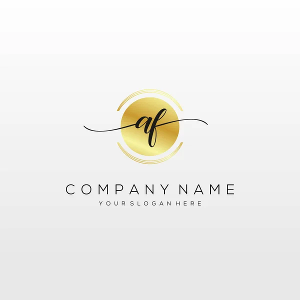 Initial Letter Handwriting Logo Hand Drawn Template Vector — Stock Vector