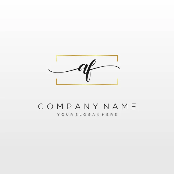 Initial Letter Handschrift Logo Met Hand Getekend Template Vector — Stockvector