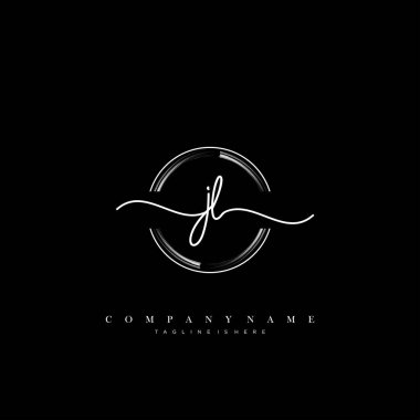 JL ilk el yazısı logo şablonu vektörü.