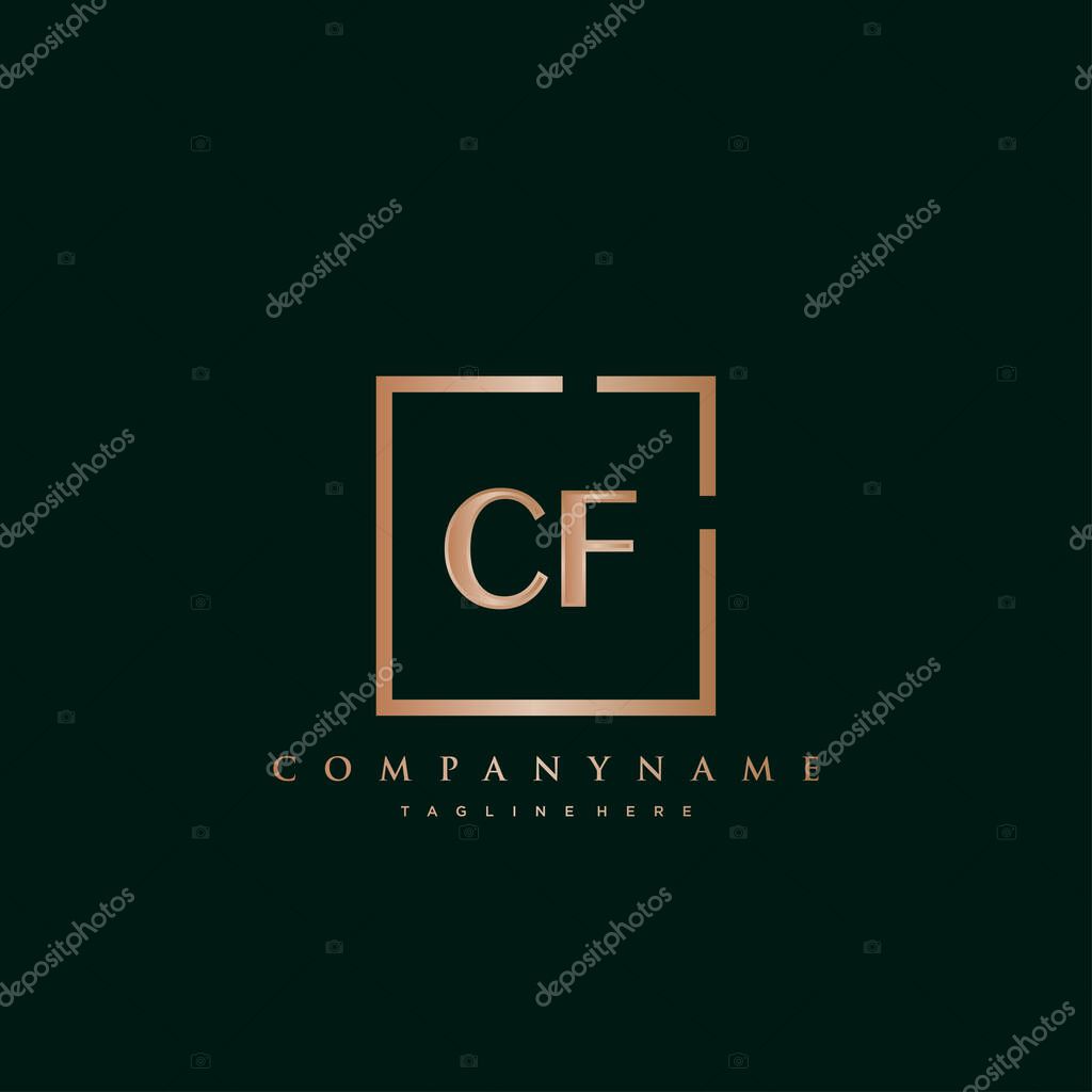 CF Initial Luxury logo vector.