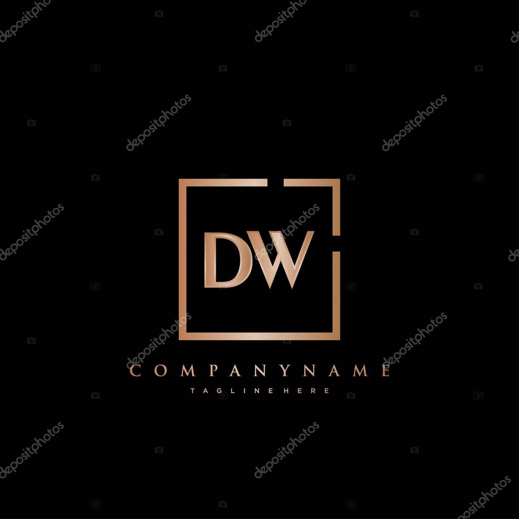 DW Initial Luxury logo vector.