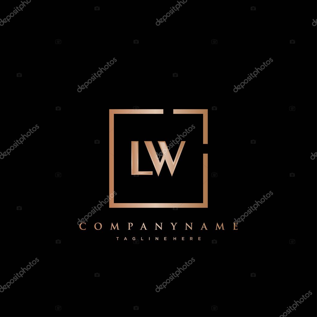 LW Initial Luxury logo vector.