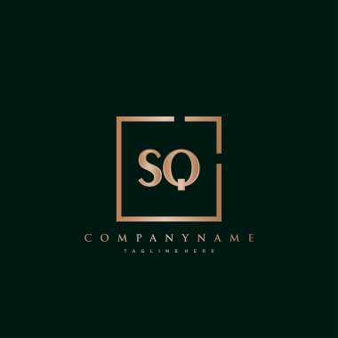 Sq Başlangıç Lüks logo vektörü.