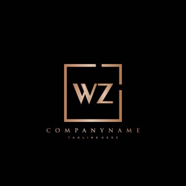 WZ Initial Luxury logo vector.