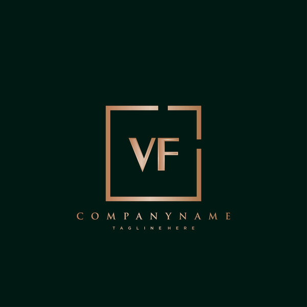 VF Initial Luxury logo vector.