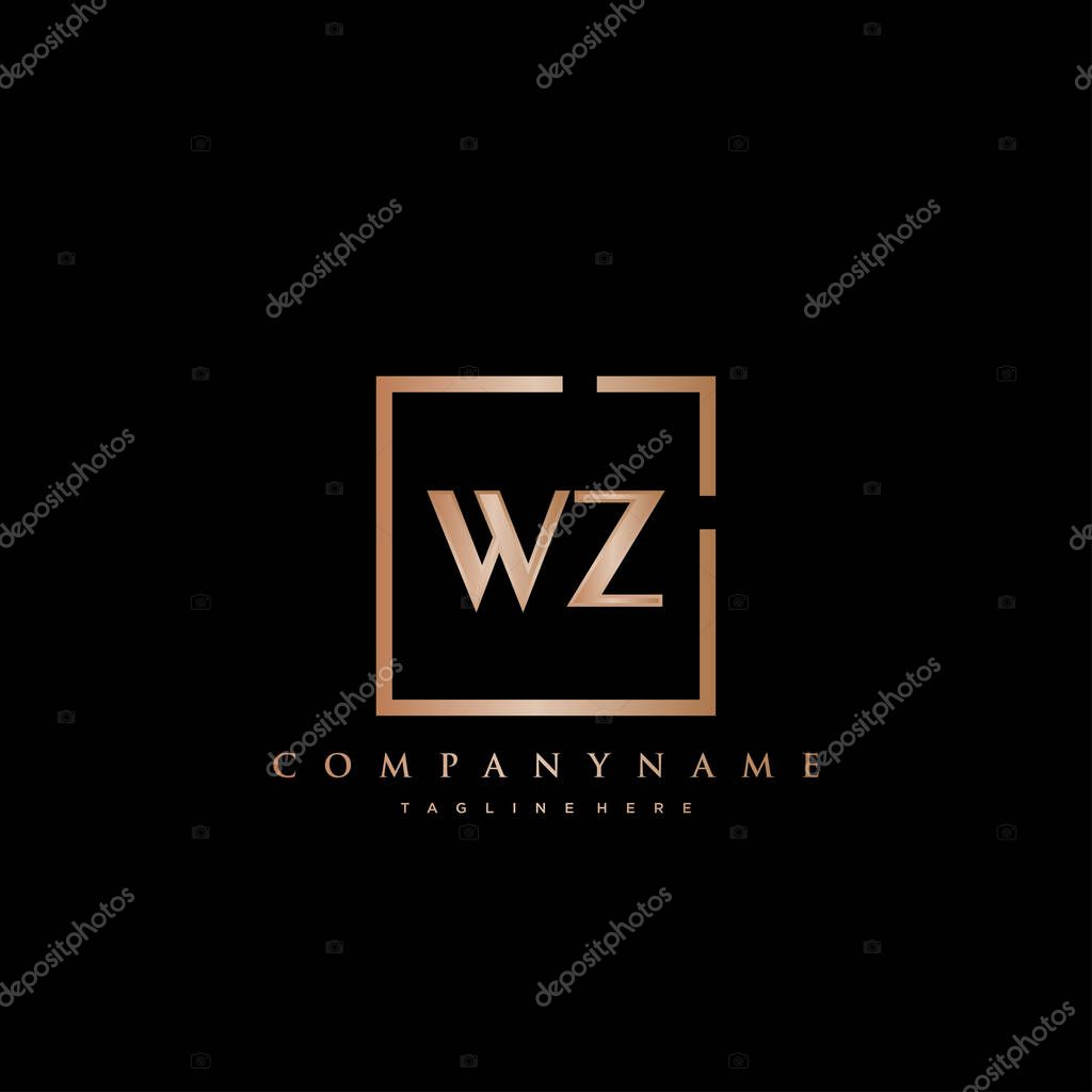 WZ Initial Luxury logo vector.