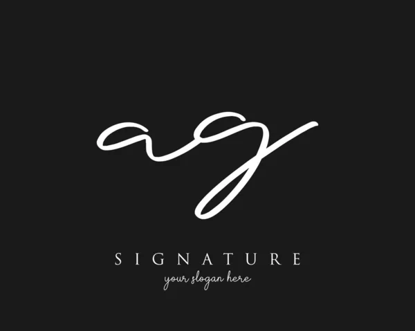Vecteur Modèle Logo Signature Lettre — Image vectorielle