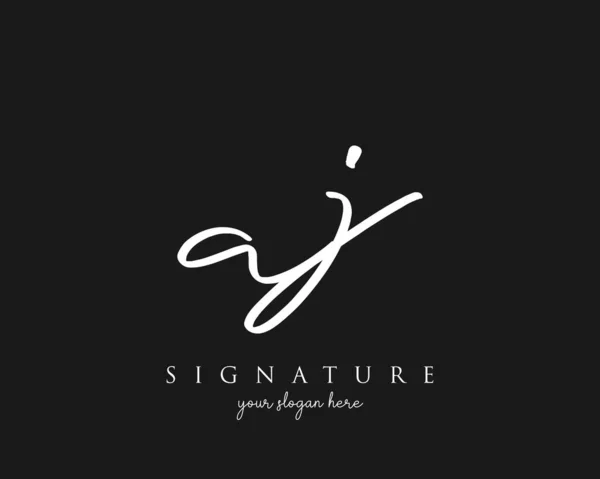 Letter Signature Logo Template Vector — 스톡 벡터