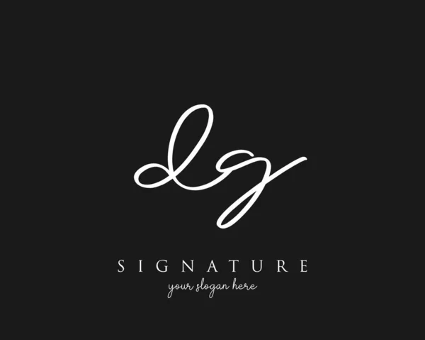 Letter Signature Logo Template Vector — Stockový vektor