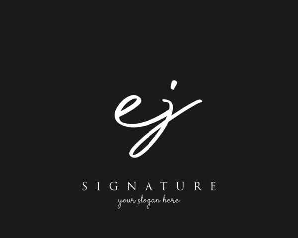 Letter Signature Logo Template Vector — 스톡 벡터