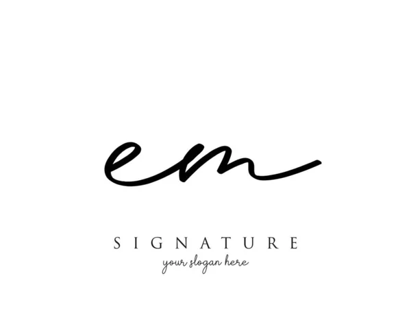 Letter Signature Logo Template Vector — ストックベクタ