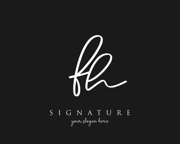 Letter Signature Logo Template Vector — Stock vektor