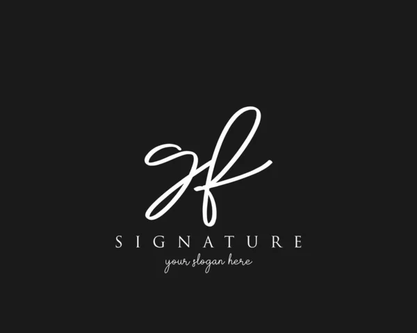 Letter Signature Logo Template Vector — ストックベクタ