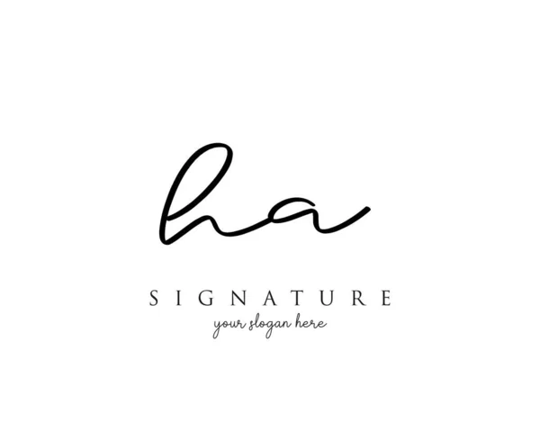Letter Signature Logo Template Vector — Stok Vektör