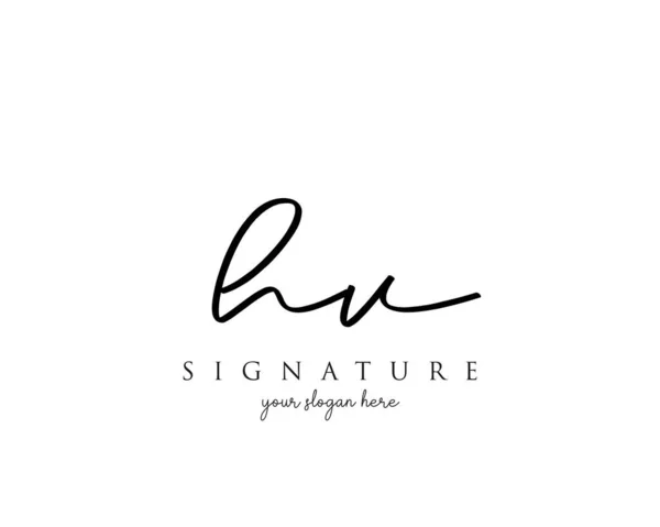 Letter Signature Logo Template Vector — ストックベクタ