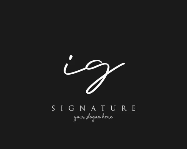 Letter Signatur Logo Template Vektor — Stockvektor