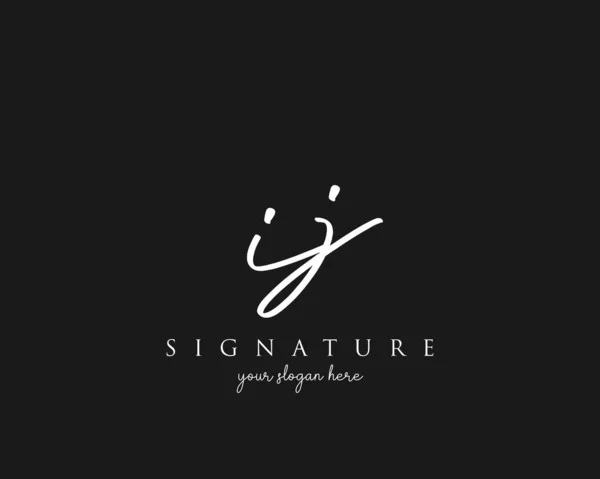 Letter Signature Logo Template Vector — 스톡 벡터