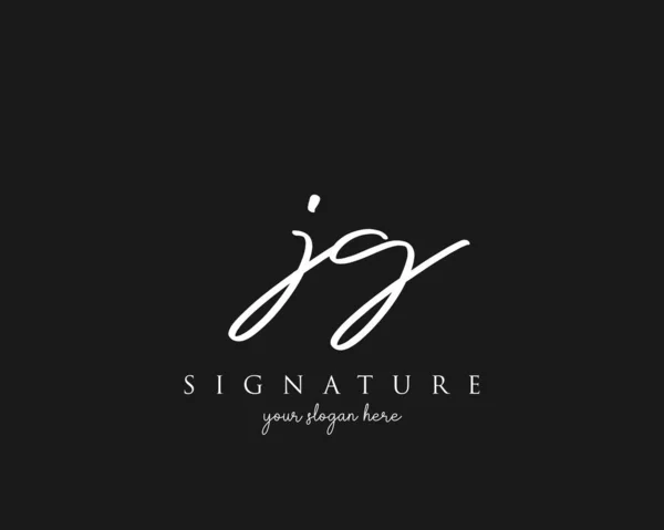 Letter Signature Logo Template Vector — 스톡 벡터