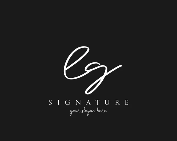 Letter Signature Logo Template Vector — стоковий вектор