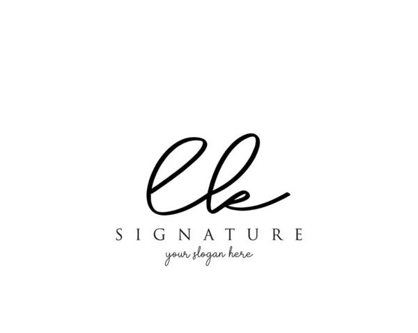 Letter Signature Logo Template Vector — Stockový vektor