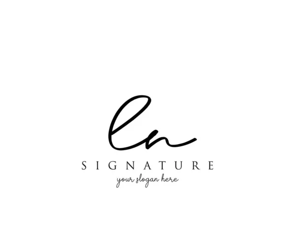 Letter Signature Logo Template Vector — 스톡 벡터