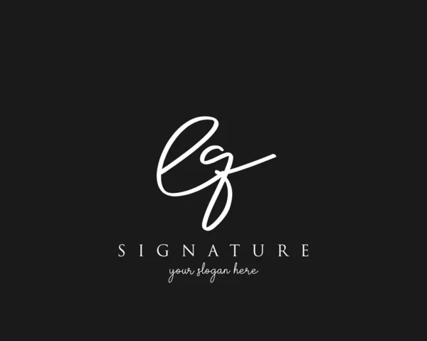 Letter Signature Logo Template Vector — Stock Vector