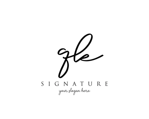 Letter Signatur Logotyp Mall Vector — Stock vektor