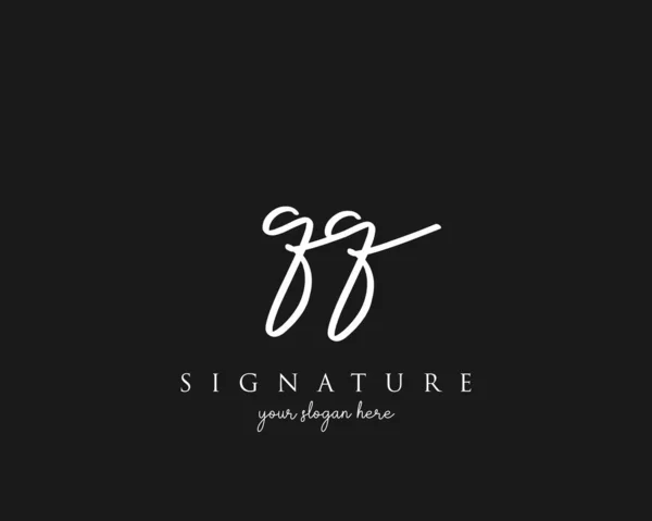 Letter Signature Logo Template Vector — Stock Vector