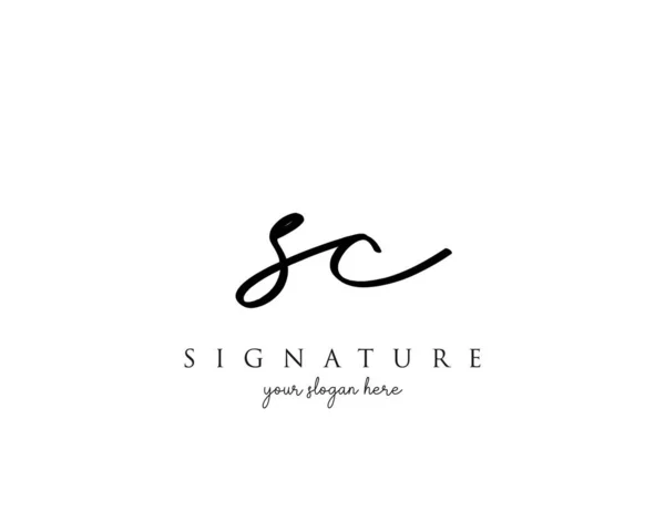 Letter Signature Logo Template Vector — Stockový vektor