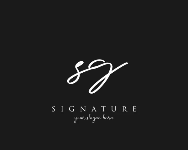 Letter Signature Logo Template Vector — 스톡 벡터