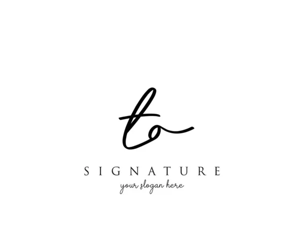 Letter Signature Logo Template Vector — Stock Vector