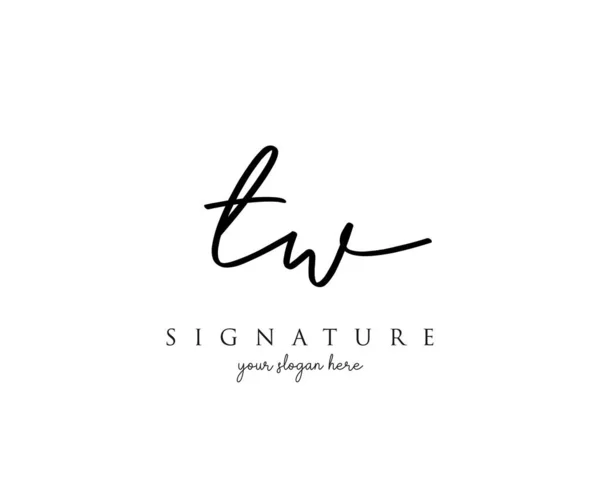 Letter Signature Logo Template Vector — Stockvector