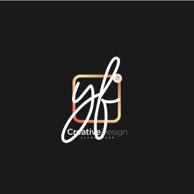 YF Signature letter Logo Template Vector