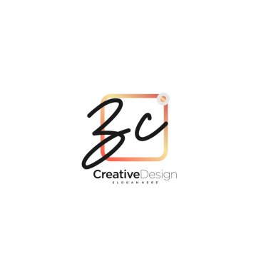 ZC Signature letter Logo Template Vector