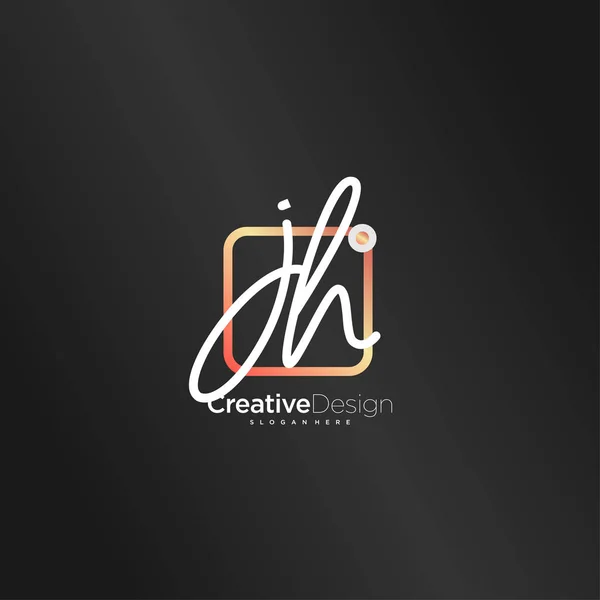 Carta Firma Logo Plantilla Vector — Vector de stock