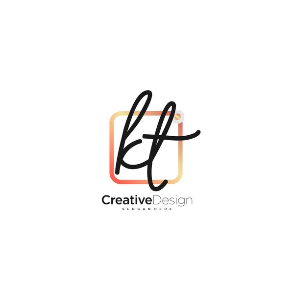 Firma Carta Logo Plantilla Vector — Vector de stock