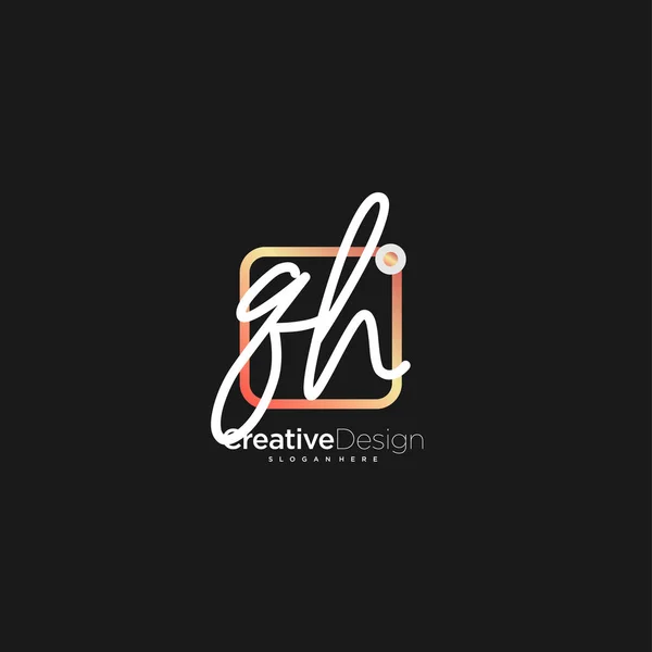 Signature Letter Logo Template Vector — Stock vektor