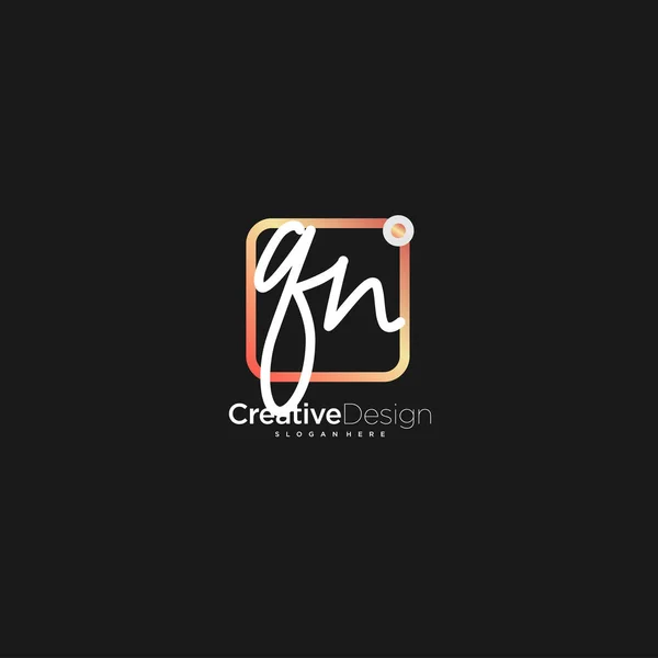 Modèle Lettre Signature Vecteur Logo — Image vectorielle
