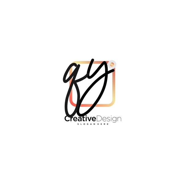 Carta Firma Logo Plantilla Vector — Archivo Imágenes Vectoriales