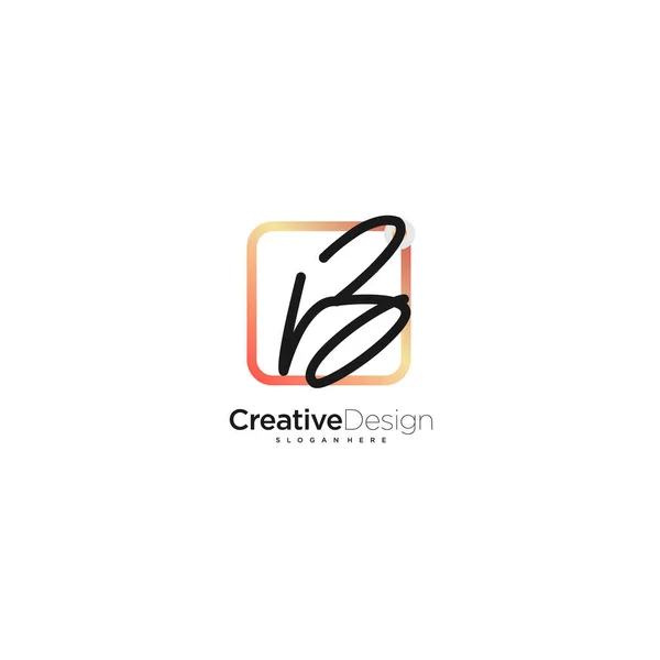 Carta Firma Logo Plantilla Vector — Vector de stock