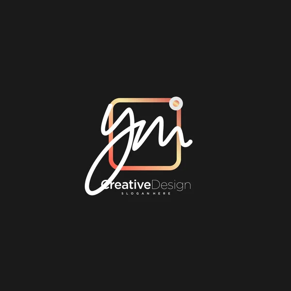 Signature Letter Logo Template Vector — Stock vektor