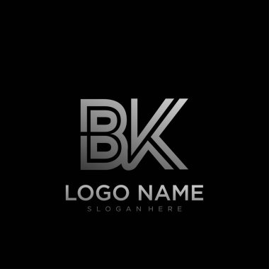 BK Letter Logo Template Vector Illustration