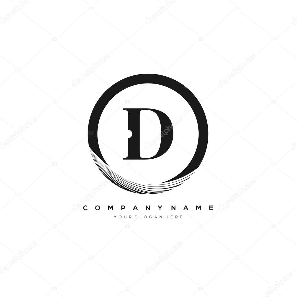 D Letter Logo Template Vector Illustration