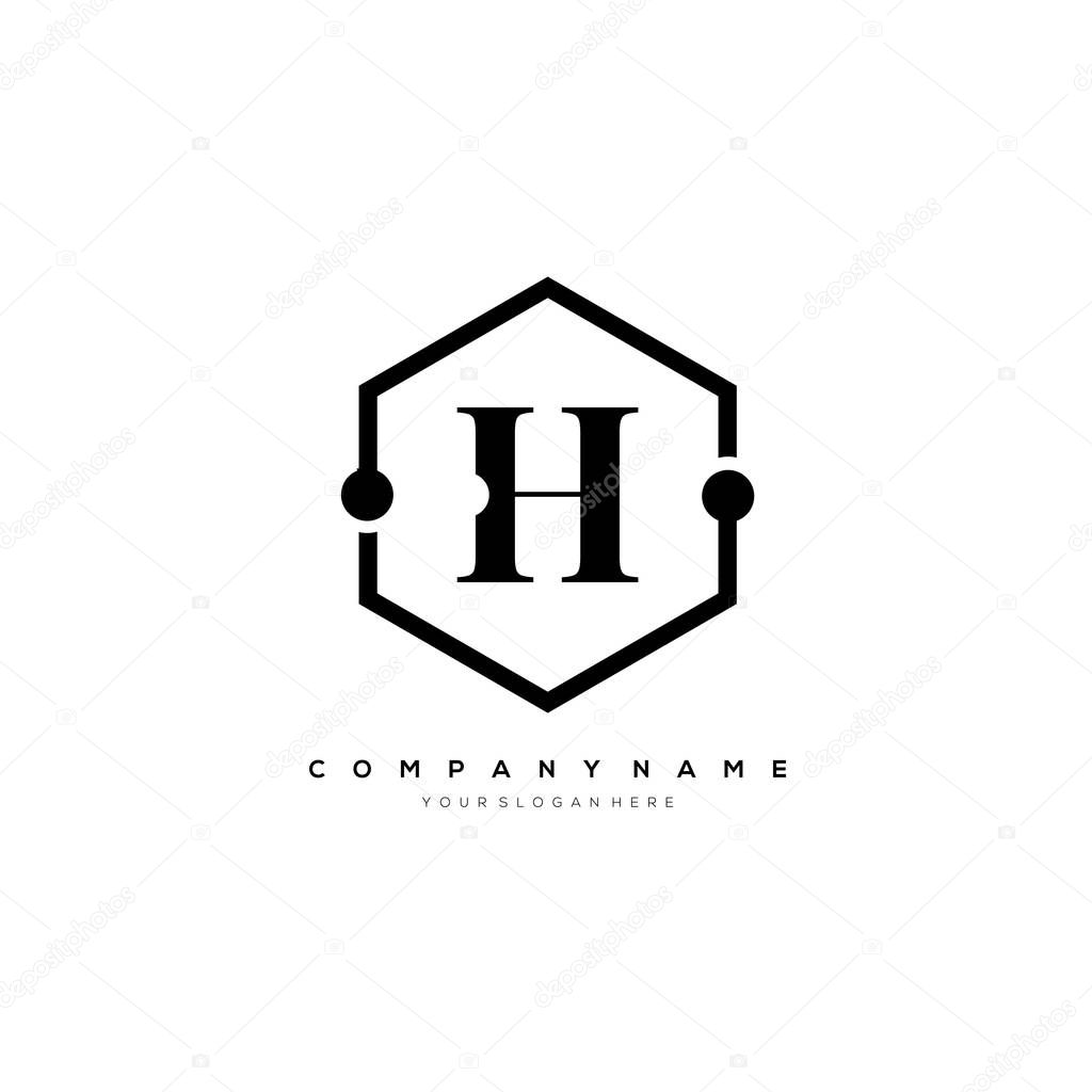 H Letter Logo Template Vector Illustration
