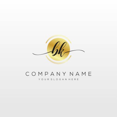 BK İlk El Yazısı Logosu Vektörü, İş, Güzellik, Moda ve Bir Diğer.