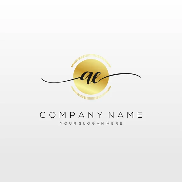 Initial Handwriting Logo Vector Logo Business Beauty Fashion Another — Stock Vector