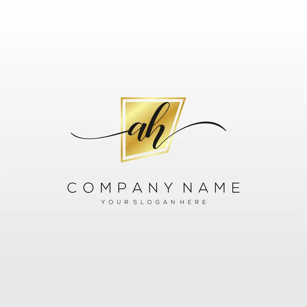 Inledande Handstil Logotyp Vektor Logotyp För Företag Skönhet Mode Och — Stock vektor
