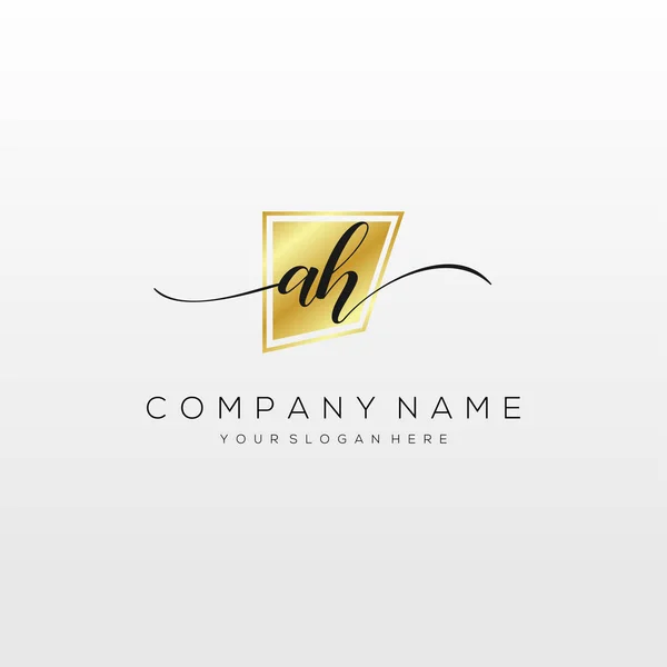 Vector Inicial Del Logotipo Escritura Mano Logotipo Para Negocio Belleza — Vector de stock